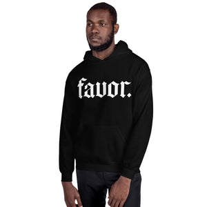 Declaration of Favor Hoodie (White Print)