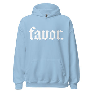 Declaration of Favor Hoodie (White Print)