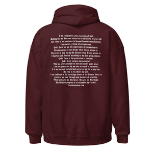 Declaration of Favor Hoodie (White Print)