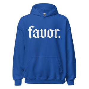 Declaration of Favor Hoodie (White Print)