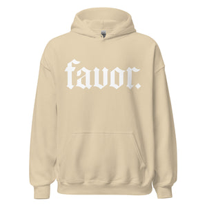 Declaration of Favor Hoodie (White Print)