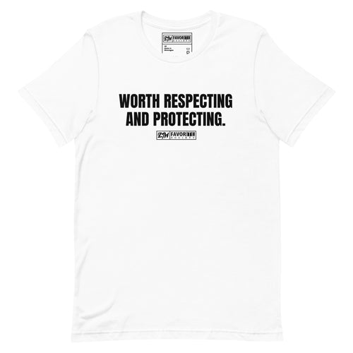 Worth Respecting And Protecting T-Shirt - Black Print #WRAP