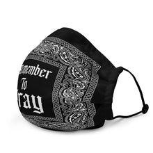 Remember To Pray Face Mask - Black Paisley