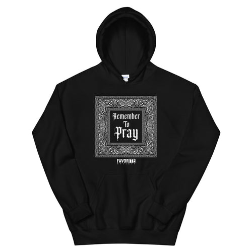 Remember To Pray Hoodie - Black Paisley
