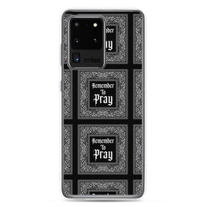 Remember To Pray Samsung Case - Black Paisley
